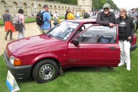 Hilary and Alan entered their Ford Escort in the festival.