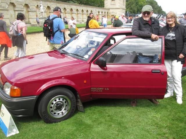 Hilary and Alan entered their Ford Escort in the festival.