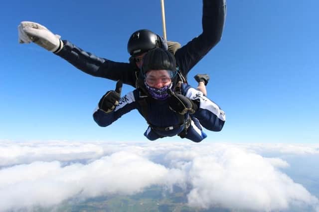 Michael O'Dwyer did a skydive after being treated for cancer