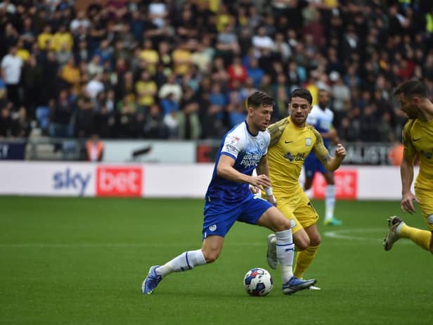 Callum Lang in action against Preston