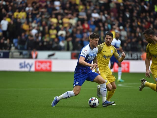 Callum Lang in action against Preston