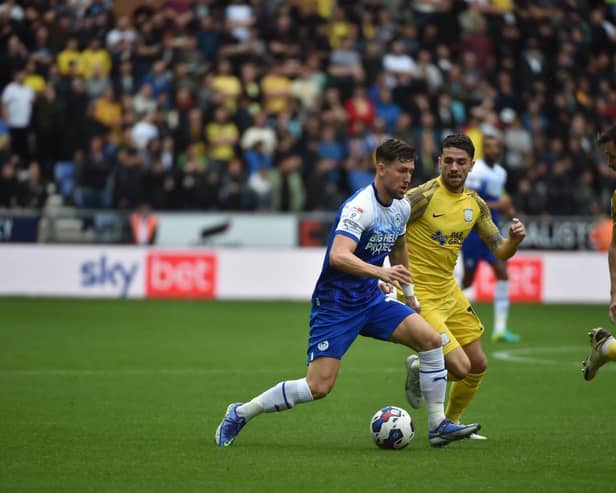 Callum Lang in action against Preston