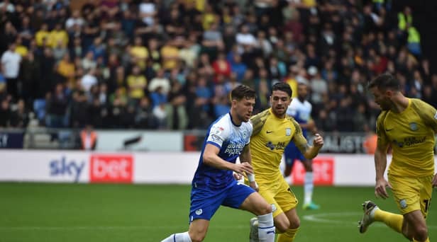 Callum Lang in action against Preston