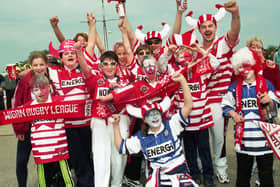 Wigan fans enjoy the day before the shock defeat.