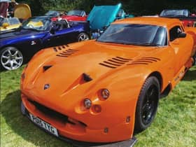 A bright orange TVR was one of the stars of the show