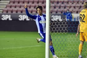 Charlie Jolley scores for Latics against Liverpool Under-21s in 2020-21