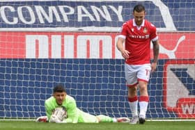 Sam Tickle picked up his 16th clean sheet in the league against Wrexham