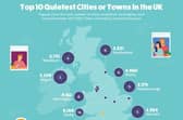 A map of the quietest towns and cities in the UK
