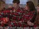 Left to right: Kathryn, Richard, Michelle and Charlotte Kirkup in the Wilko advert