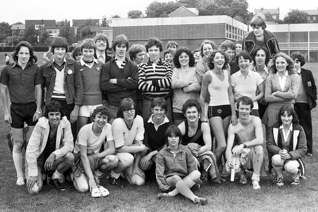 Pupils of Whitley High School pictured at their sports day on Monday 3rd of July 1978.