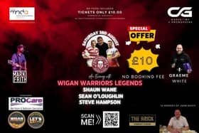 A charity evening with Wigan Warriors legends has been organised in memory of John Duffy and in aid of Motor Neurone Disease Association South Lancs