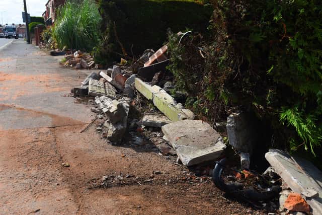 Only rubble remains of the walls
