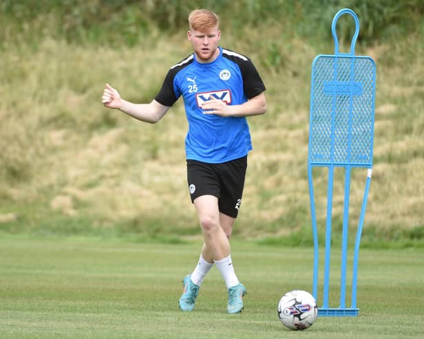 Josh Stones has been training with the Latics first team under the watchful eye of boss Shaun Maloney