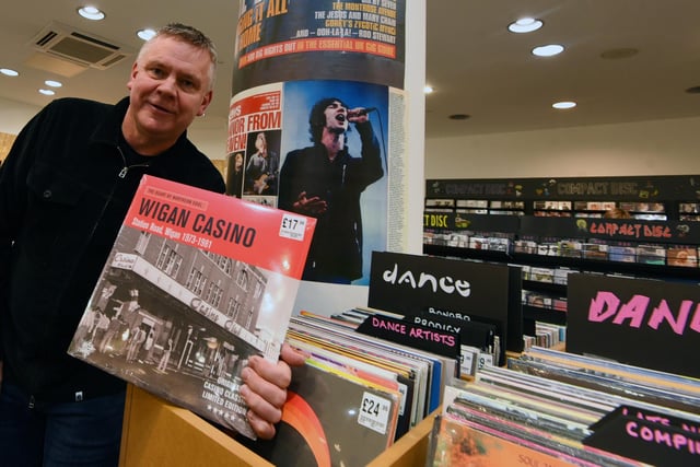 Regional manager Nick May, at the opening of The HMV Shop, Grand Arcade, Wigan.