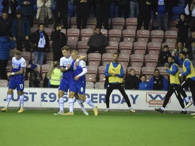 Nathan Broadhead takes the congratulations after opening the scoring