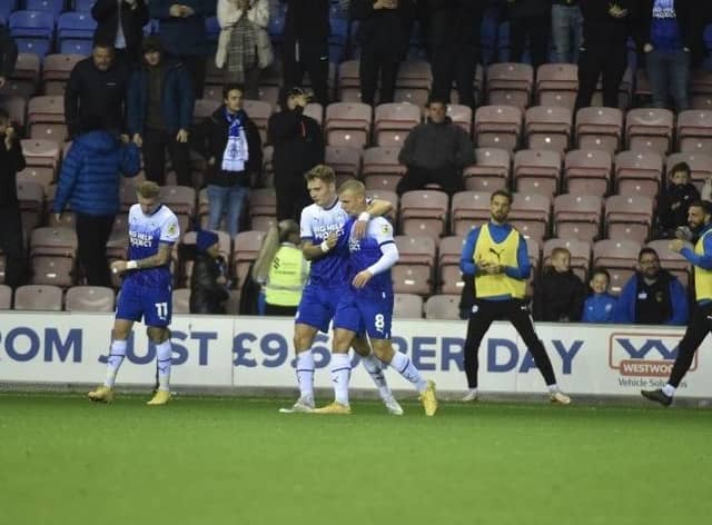 Nathan Broadhead takes the congratulations after opening the scoring