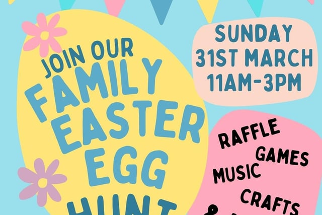 Family Easter event, with prize for the best decorated boiled egg, crafts for all the children, entertainment and moreMarch 31: 11am-3pm