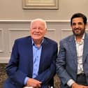 Club owner Abdulrahman Al Jasmi (right), pictured with Dave Whelan, in happier times back in summer 2021