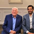 Club owner Abdulrahman Al Jasmi (right), pictured with Dave Whelan, in happier times back in summer 2021