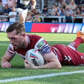 Jake Wardle crossed for a hat-trick in Wigan Warriors' victory over Leeds Rhinos
