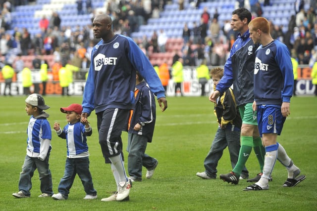 Wigan Athletic v Hull City - Emmerson Boyce with his children at the end of season parade