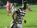 Alex Sutton went over for a hat-trick (Credit: Darren Greenhalgh)