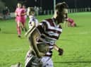 Alex Sutton went over for a hat-trick (Credit: Darren Greenhalgh)
