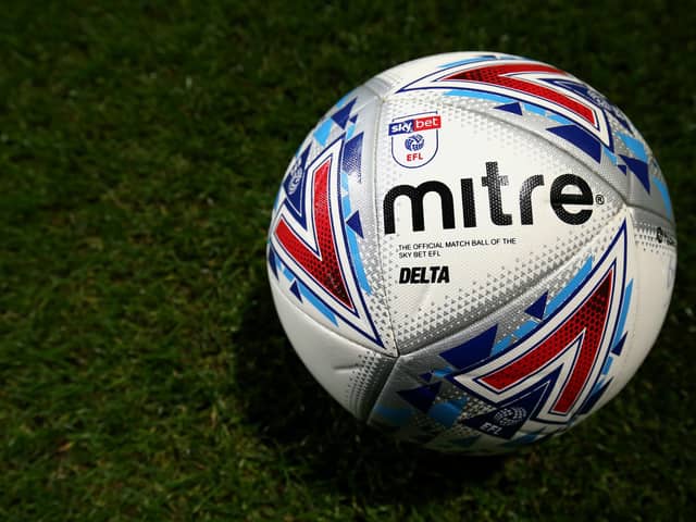 A general view of the EFL official match ball prior to the Leasing.com Trophy (Photo by Lewis Storey/Getty Images)