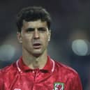 Mark Bowen during his playing days with Wales