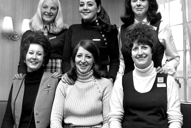 Staff at Debenhams in 1973