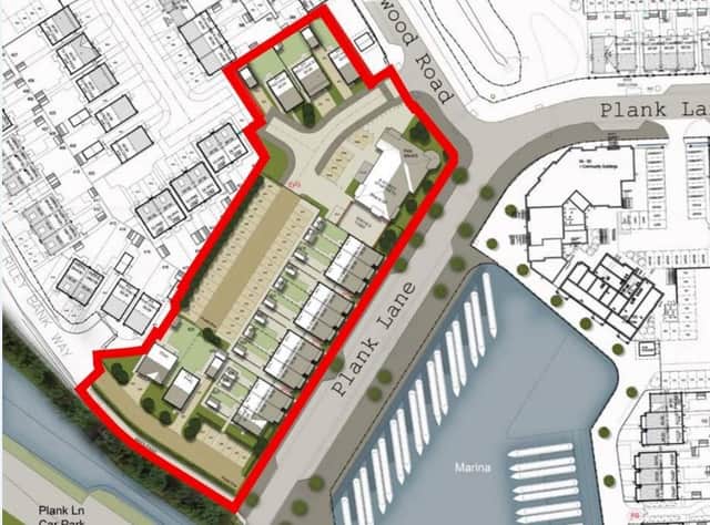 The area to be occupied by the new homes