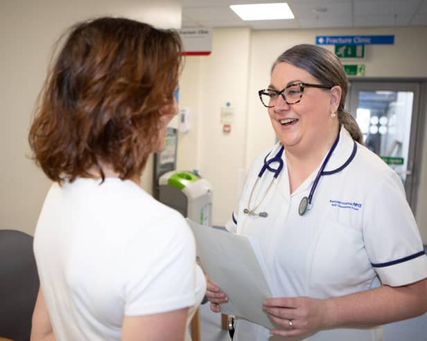 Nurse talking to Healthwatch
