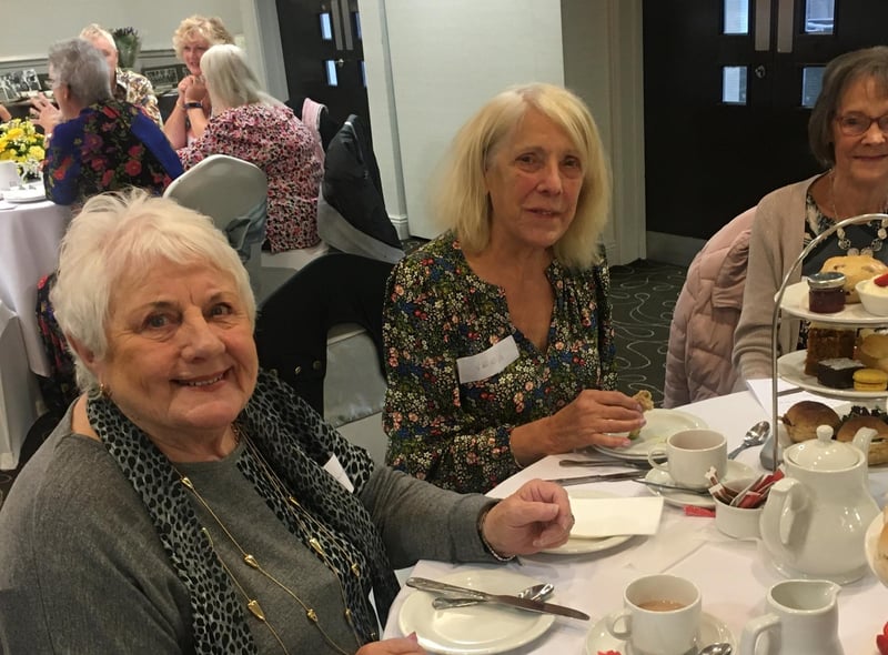 Members of Wigan Girls’ High School Old Girls’ Association enjoy afternoon tea for the 50th annual celebration.