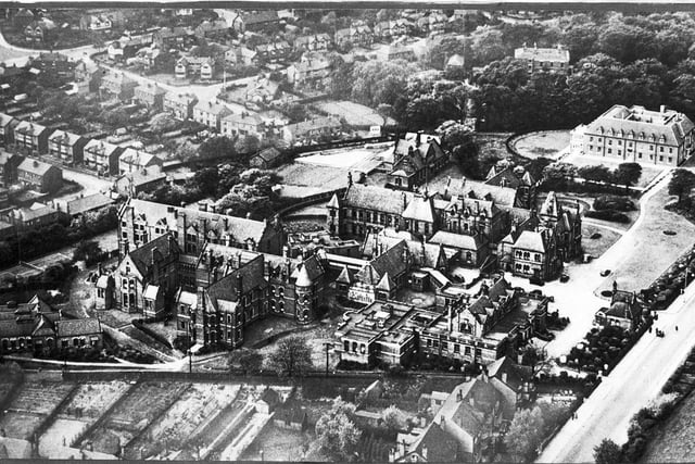 RETRO early 1900s - An aerial view of the Wigan Infirmary site