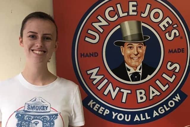Laura Nuttall at the Wigan factory where Uncle Joe's mint balls are made