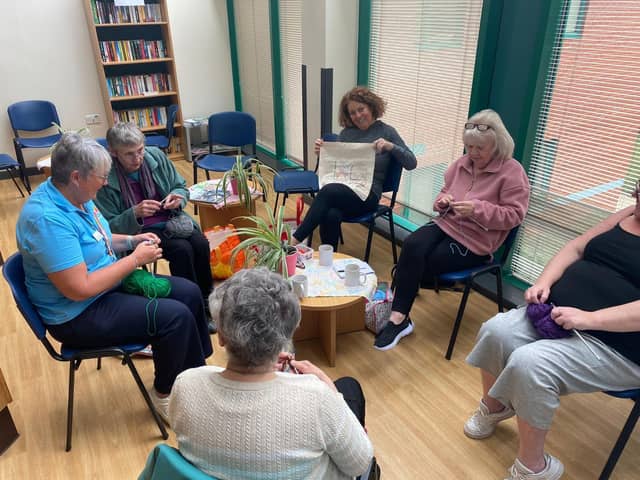 A knit and natter group at Chandler House