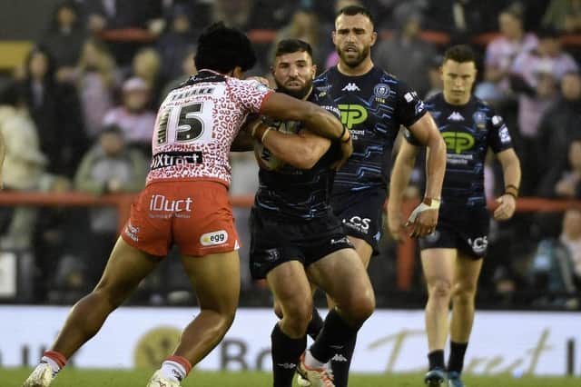 Abbas Miski in action for Wigan Warriors