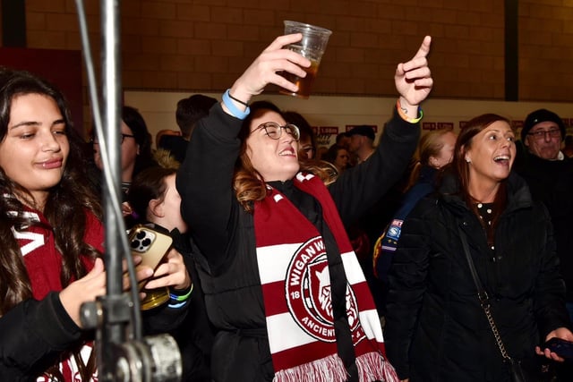 Wigan Warriors fan attended the fan zone at Robin Park Arena ahead of kick off.
