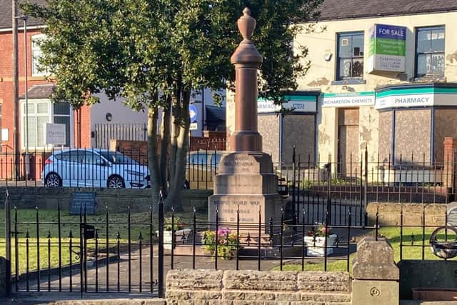 The war memorial in Standish has been repaired after being damaged in October last year.