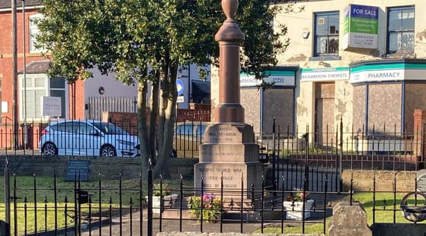 The war memorial in Standish has been repaired after being damaged in October last year.