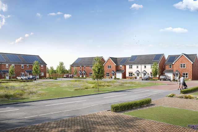 Computer-generated images of how new houses on Pepper Lane, Standish could look