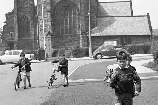St Stephen's Church in Whelley's annual walking day in June 1968