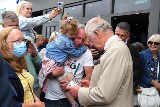 Photo Neil Cross;  Prince of Wales visit to Morecambe Winter Gardens