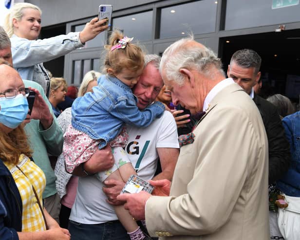 Photo Neil Cross;  Prince of Wales visit to Morecambe Winter Gardens