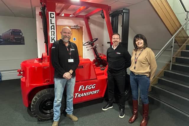 Left to right: Jayson Flegg, Managing Director at Flegg Projects; Matt Ainscough, CEO of AIS Group; and Kiersty Cox, Finance and HR Director, Flegg Projects