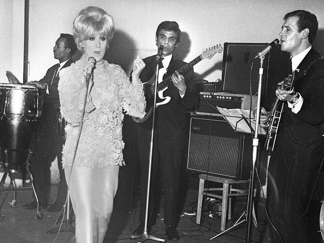 Dusty Springfield on stage at Wigan Casino in April 1966.