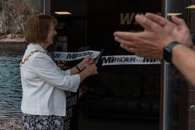 Mayor of Wigan, Cllr Jenny Bullen, officially opens MiRiDER's new factory and showroom space.