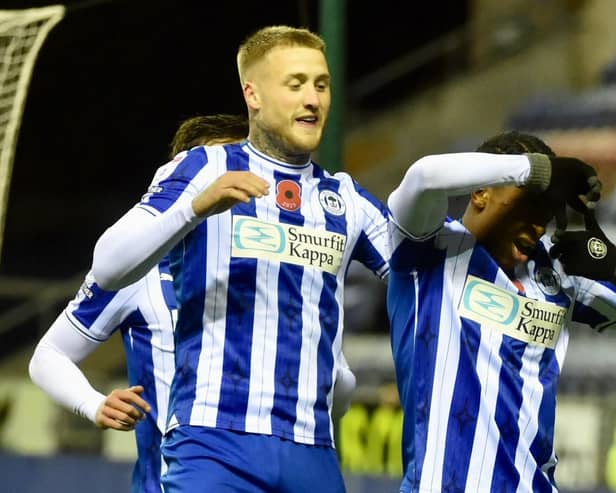 Martial Godo gave Wigan an early lead against Peterborough