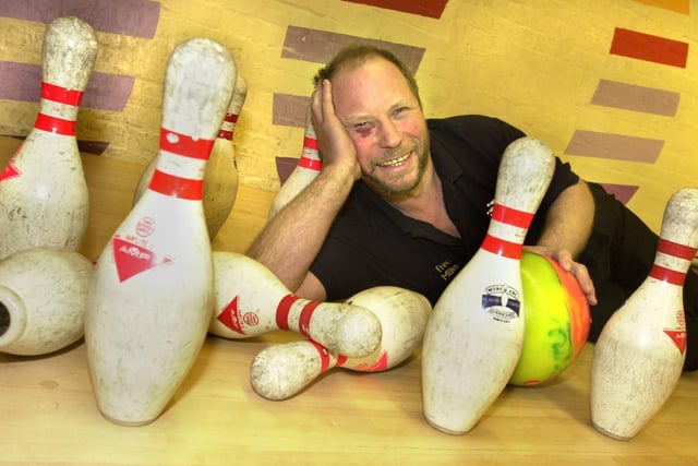 BOWLED OVER..... Fred Miller, aged 47, who was attempting a ten pin bowling world record for continuous bowling at AMF Bowling, Miry Lane, Wigan, in February 2003.
He was aiming to beat the then record of 47 hours-15 minutes and raising money for the Roy Castle lung cancer charity.