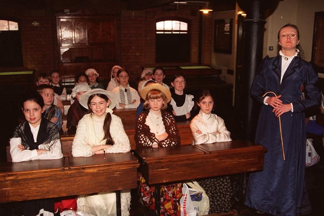The school room at The Way We Were Museum at Wigan Pier.